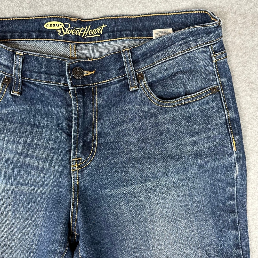 Old Navy The Sweetheart Bootcut Jeans Medium‎ Wash Blue Womens Size 10 Mid 33x32